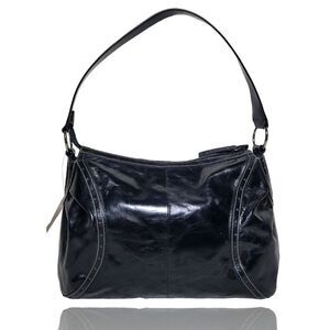 Wilson's Leather Black Patent Leather Shoulder Bag NWT